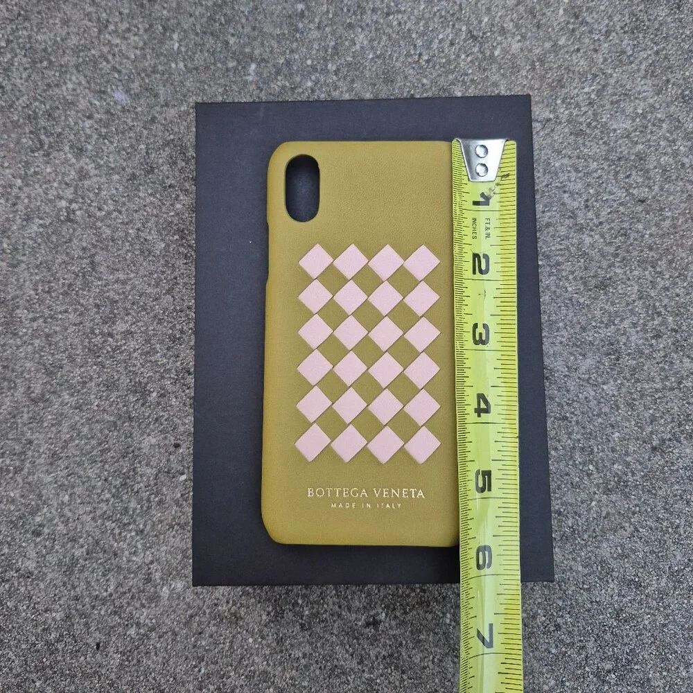 New NIB Bottega Veneta Intrecciato Leather iPhone X Case in Chamomile